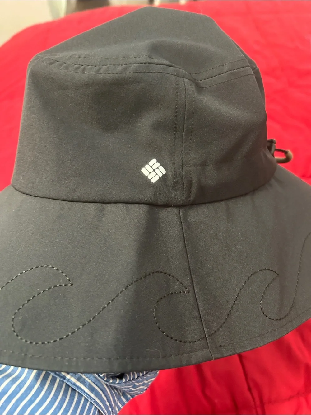 Columbia Womens Black Wide Brim Booney Bucket Hat Omni-Shield Sun Hat